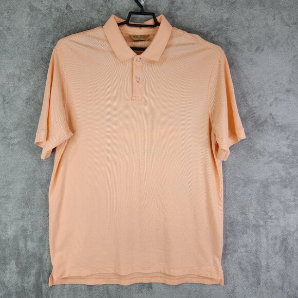 Mens Peach Roundtree & Yorke Gold Label Polo Shirt Short Sleeve Size XLT - Picture 2 of 10
